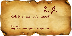 Koblász József névjegykártya