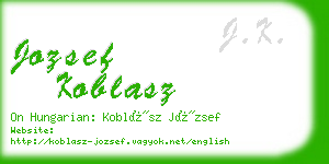 jozsef koblasz business card